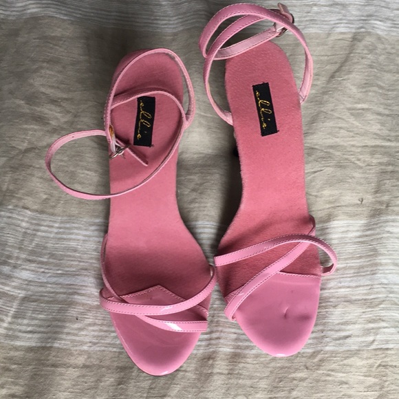 Pink clear heeled stilettos - Picture 2 of 4